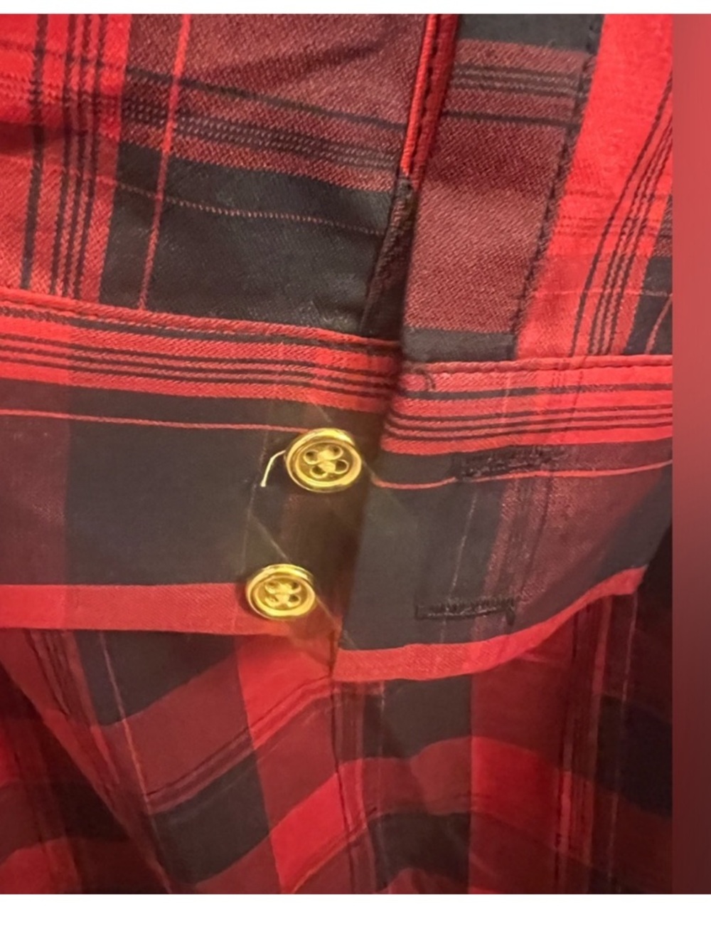 The Limited Red and Black Plaid Long-Sleeve Shirt Dress - Picture 3 of 6